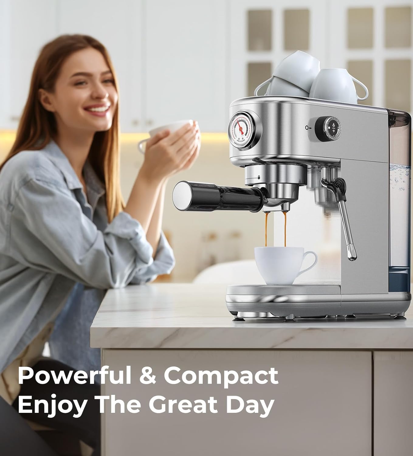 espresso maker with milk frother